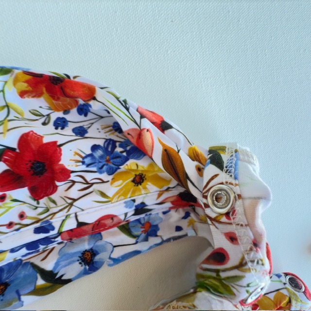 Flower print drool proof onesie for babies